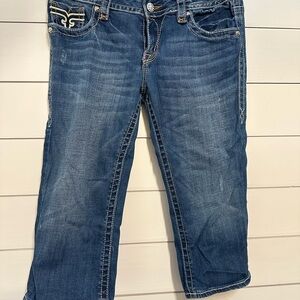 Rock Revival Dark Blue Cropped Jeans